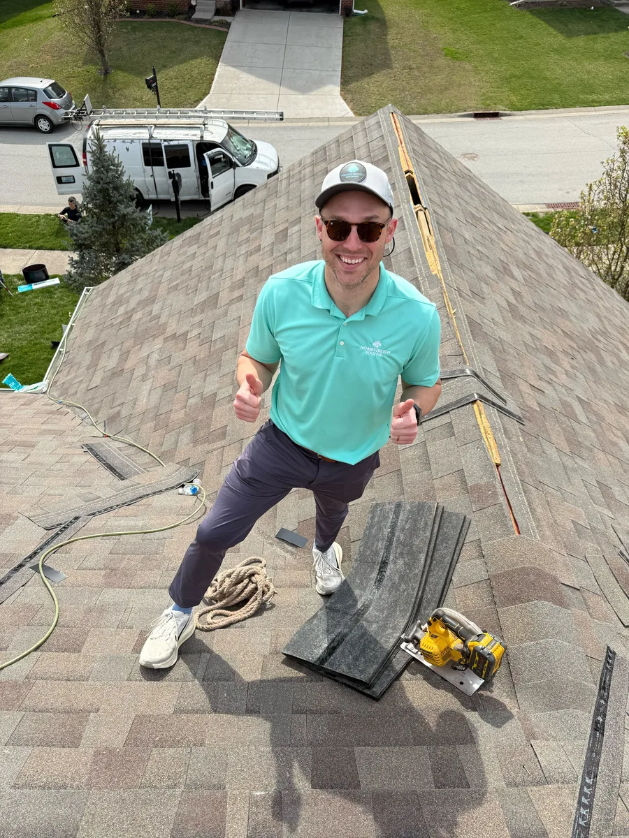 Homestretch Roofing team on a residential project