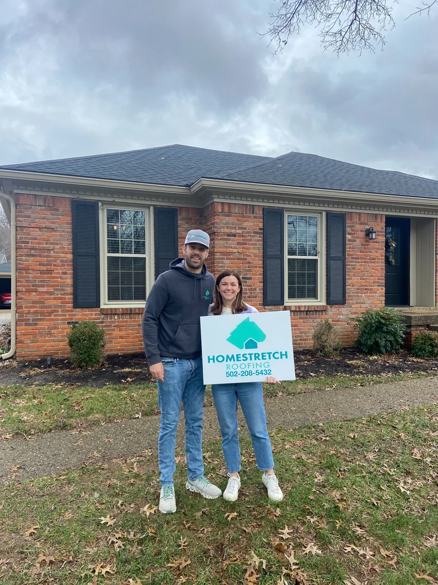 Completed roofing project on a Louisville home
