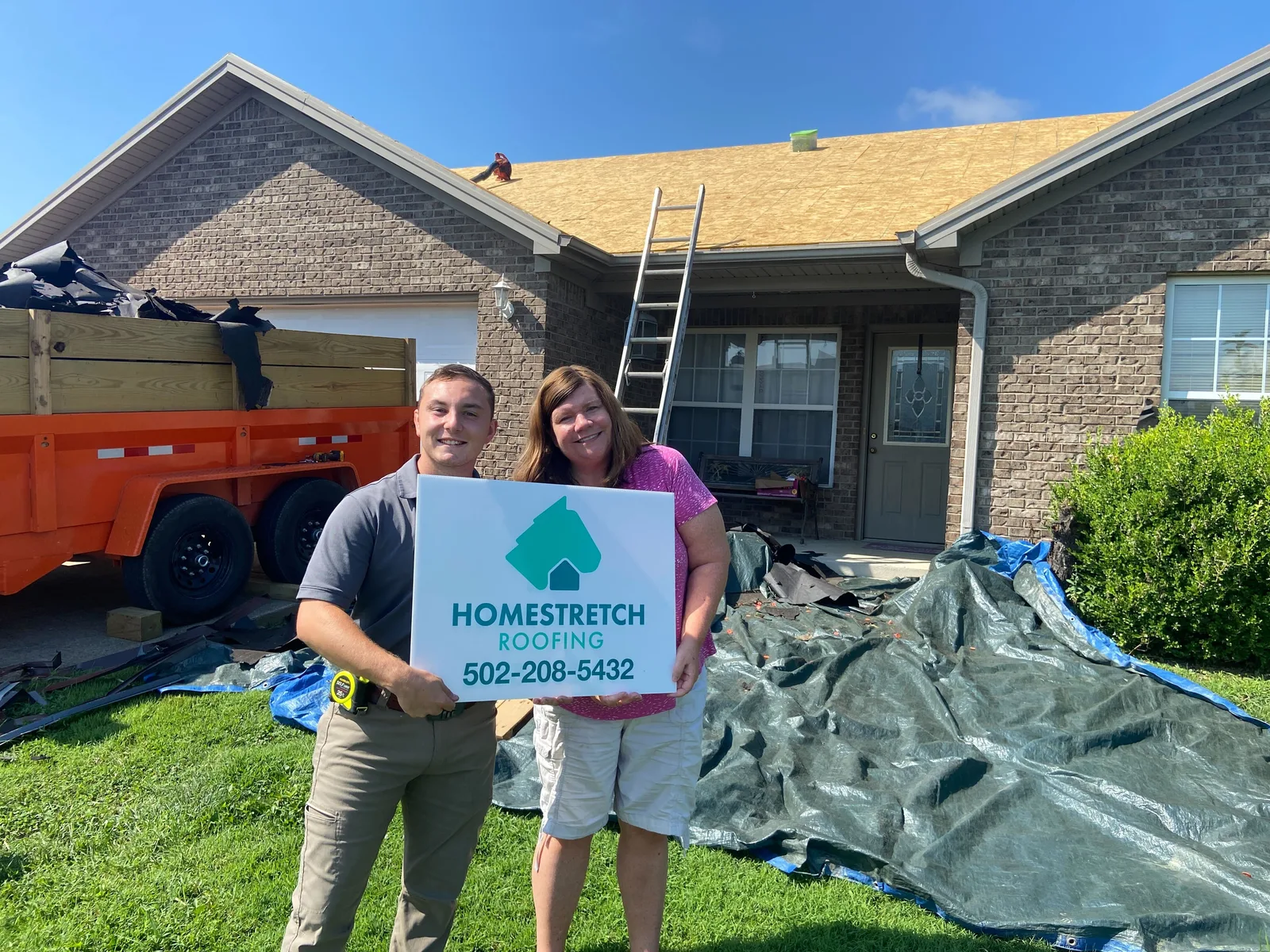 Homestretch Roofing project in progress