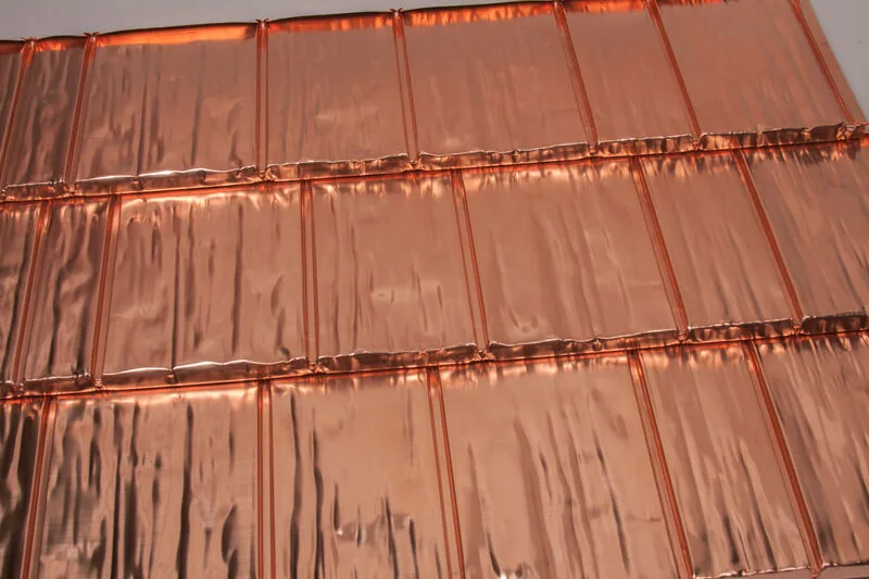 Solid Copper metal roofing color swatch