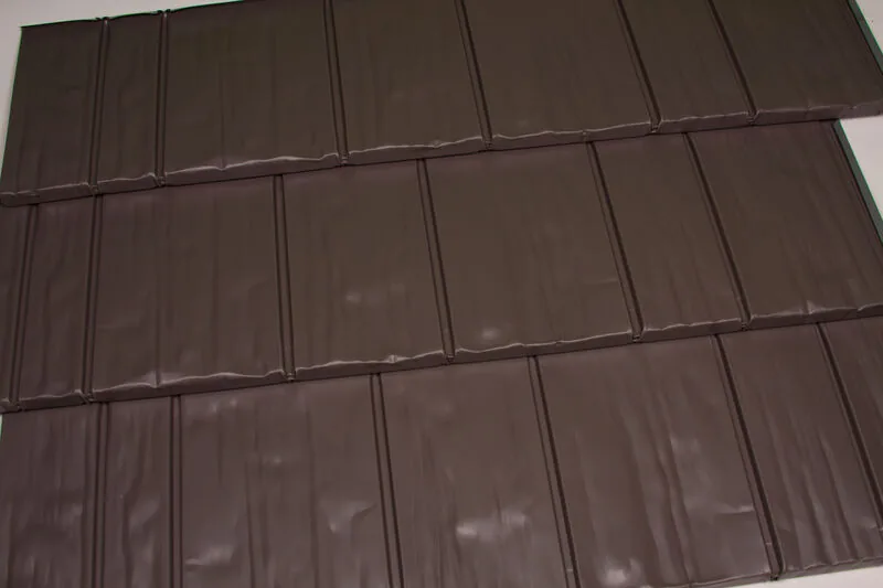 Mustang Brown metal roofing color swatch