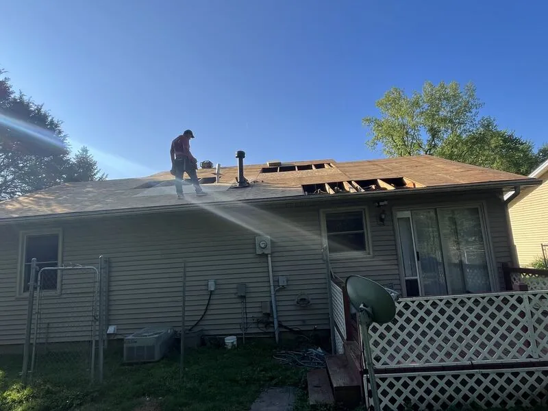 Completed gutter replacement project in Louisville, KY by Homestretch Roofing