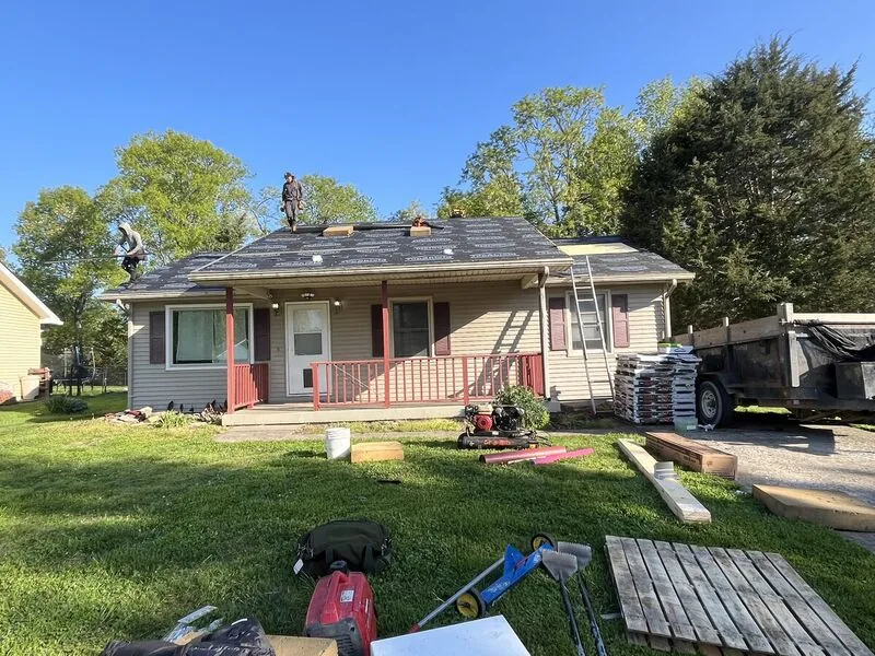 Completed gutter replacement project #1 in Louisville, KY by Homestretch Roofing