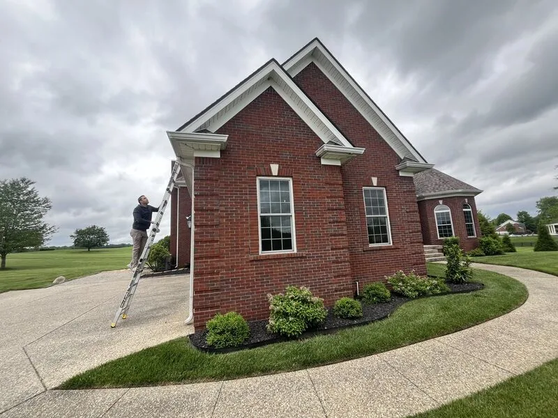 Completed fascia & soffit project #3 in Louisville, KY by Homestretch Roofing